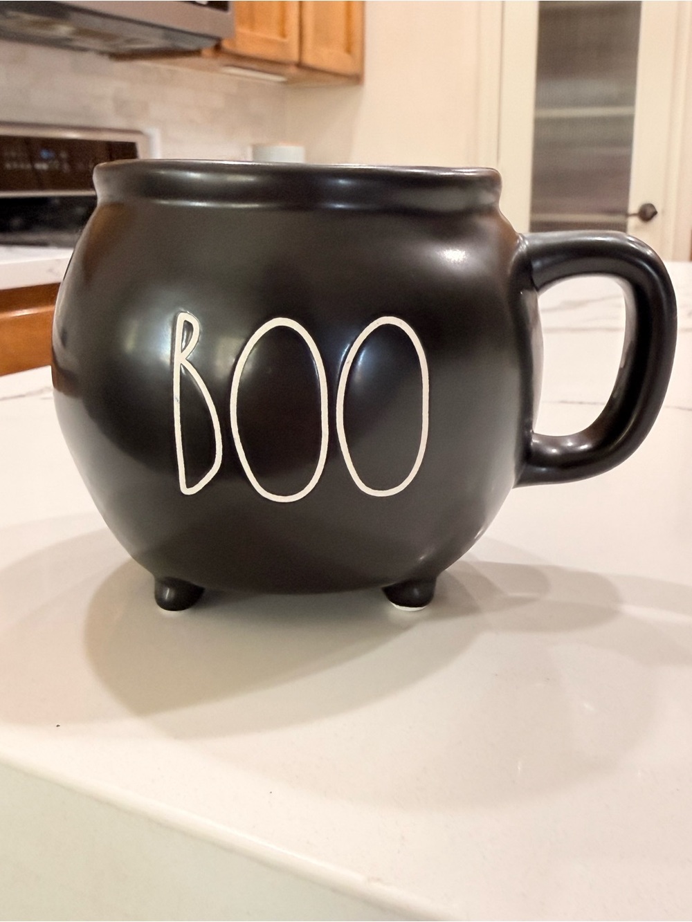 Rae Dunn Black "BOO" Cauldron Coffee Mug